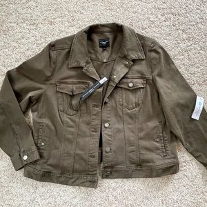 Green jean jacket